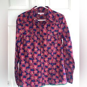 Tin Haul Navy and Red Floral Western Shirt